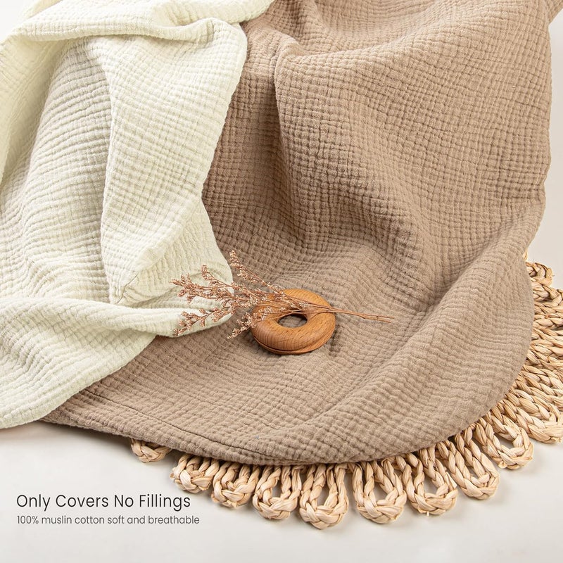 Termichy Baby Lounger Cover Muslin: Soft Cotton Slipcover for Snuggle Me Lounger - Removable & Machine Washable for Daily Use - Zipper-Free & Skin-Friendly for Newborn Girls and Boys - Image 3